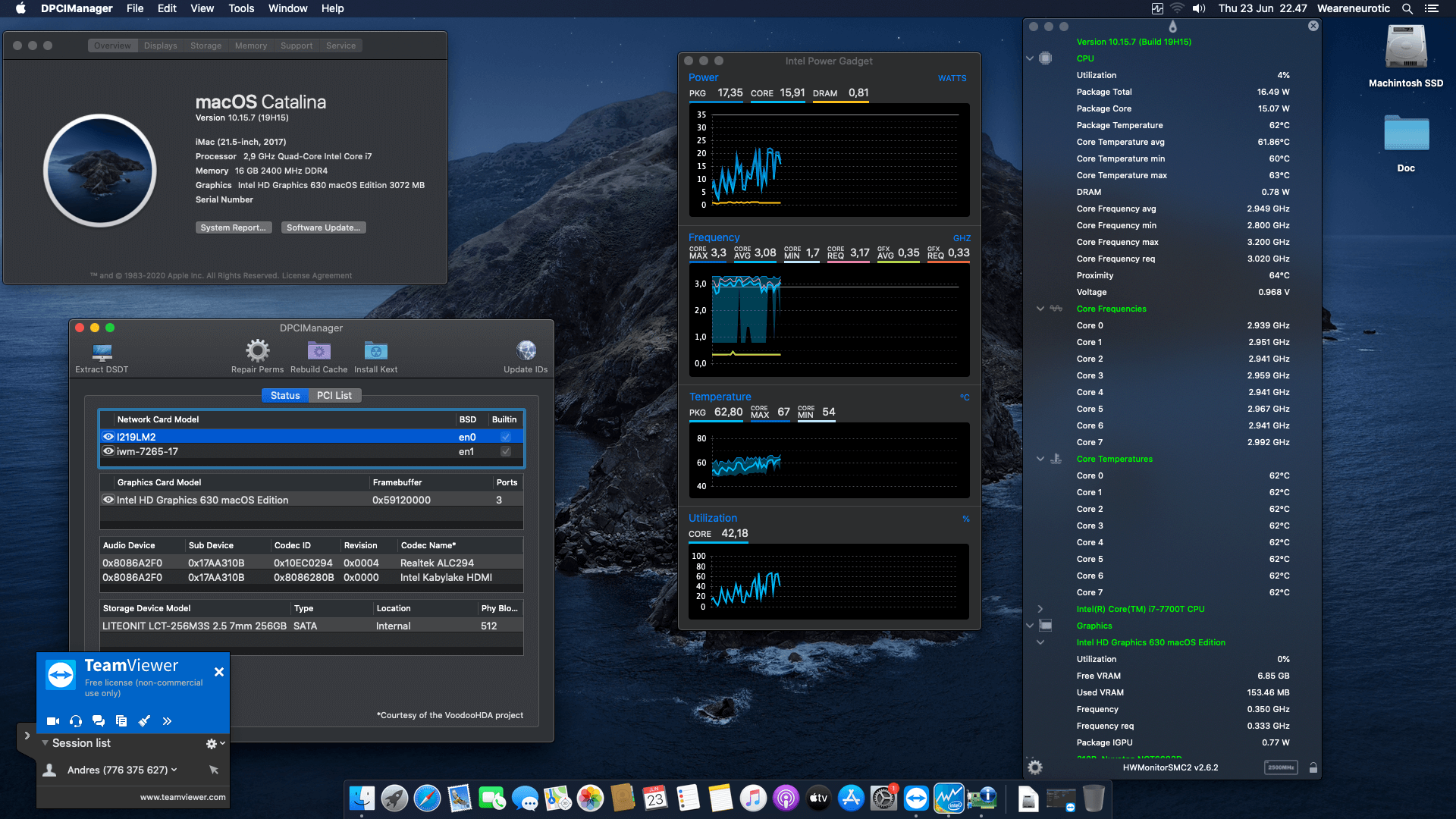Success Hackintosh macOS Catalina 10.15.7 Build 19H15 in Lenovo ThinkCentre M910Q Tiny